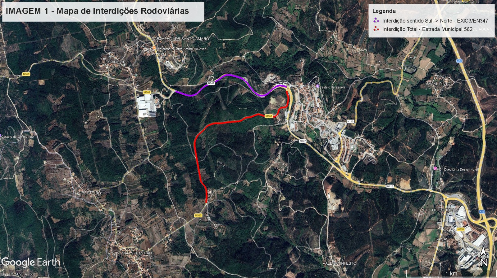 Vias interditas - Ex IC3 e EM562 