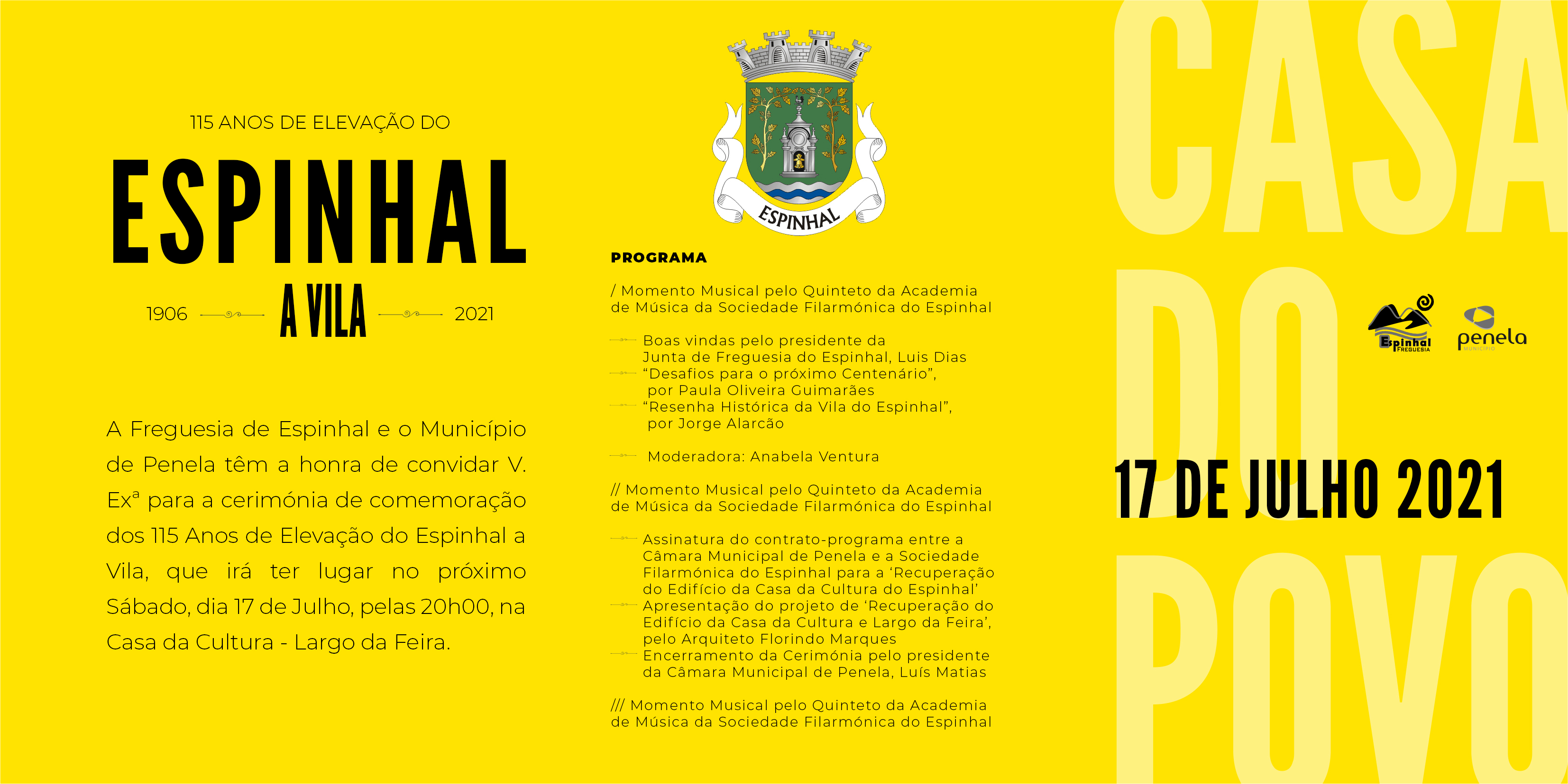 115 Anos de Elevação do Espinhal