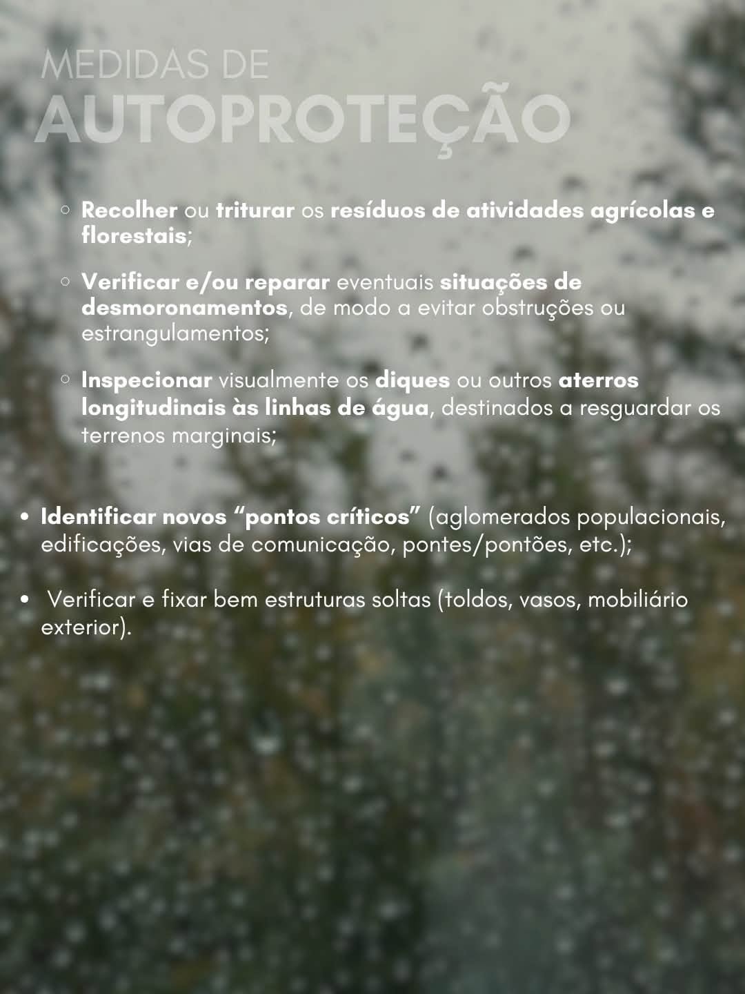 Aviso à População - Início do ano hidrológico - Medidas preventivas