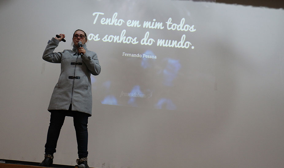 Andreia de Souza, jornalista no Programa da Cristina esteve em Penela para o Teen Talks