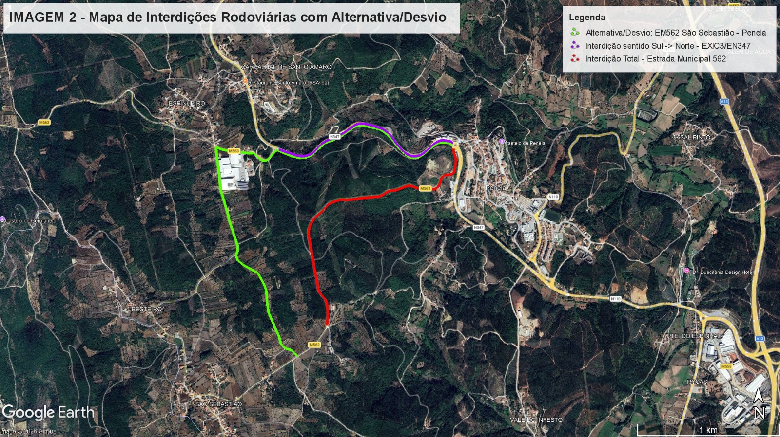 Vias interditas - Ex IC3 e EM562 