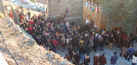 Fila para entrada no presépio