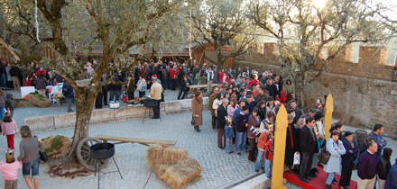 Fila para entrada no presépio