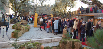 Fila para entrada no presépio