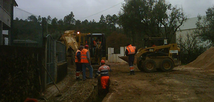 Obra de beneficiação da estrada Alfafar-Podentes