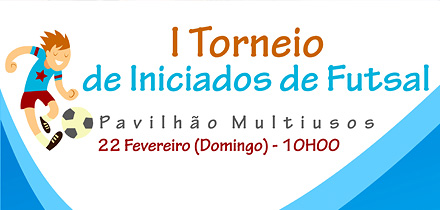 cartaz do I Torneio de Iniciados de Futsal 